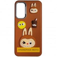 Чохол TPU Leather Toys для Xiaomi Redmi 12 Labubu / Brown