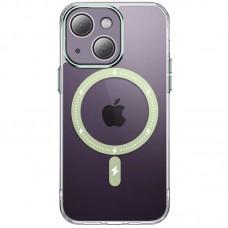 Чохол TPU+PC Colorful with MagSafe для Apple iPhone 13 (6.1") Green