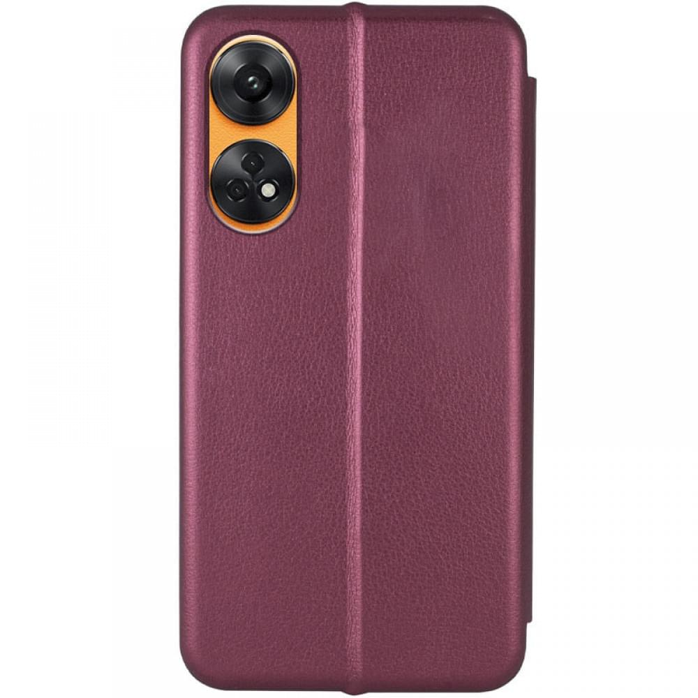 Шкіряний чохол-книжка Classy для Oppo Reno 8 T 4G Бордовий