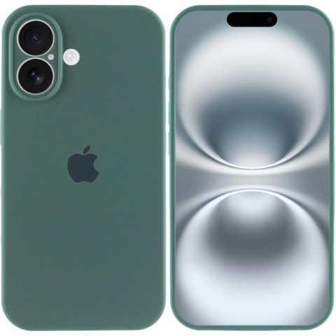 Чохол Silicone Case Full Camera Protective (AA) для Apple iPhone 16 (6.1") Зелений / Pine green