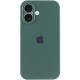 Чохол Silicone Case Full Camera Protective (AA) для Apple iPhone 16 (6.1") Зелений / Pine green