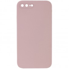 Silicone Case Square Full Camera Protective (AA) NOLOGO для Apple iPhone 7 plus / 8 plus (5.5") Рожевий / Pink Sand