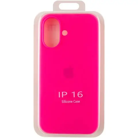 Чохол Silicone Case Full Protective (AA) для Apple iPhone 16 (6.1") Рожевий / Barbie pink