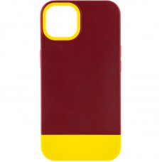 Чохол TPU+PC Bichromatic для Apple iPhone 12 Pro Max (6.7") Brown burgundy / Yellow