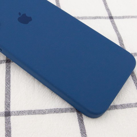 Чохол Silicone Case Square Full Camera Protective (AA) для Apple iPhone 6/6s (4.7") Синій / Navy blue