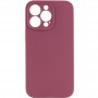 Чохол Silicone Case Full Camera Protective (AA) NO LOGO для Apple iPhone 13 Pro Max (6.7") Бордовий / Plum