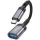 Перехідник Hoco UA24 Type-C male to USB female 3.0 Metal gray