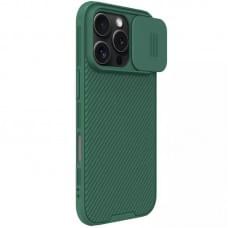 Карбонова накладка Nillkin CamShield Pro для Apple iPhone 16 Pro Max (6.9") Deep Green