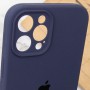 Чохол Silicone Case Full Camera Protective (AA) для Apple iPhone 12 Pro Max (6.7") Темно-синій / Midnight blue