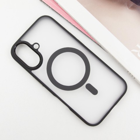 TPU+PC чохол Blueo Skin Friendly Frosted with MagSafe для Apple iPhone 16 (6.1") Чорний