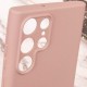 Чохол TPU GETMAN Liquid Silk Full Camera для Samsung Galaxy S24 Ultra Рожевий / Pink Sand