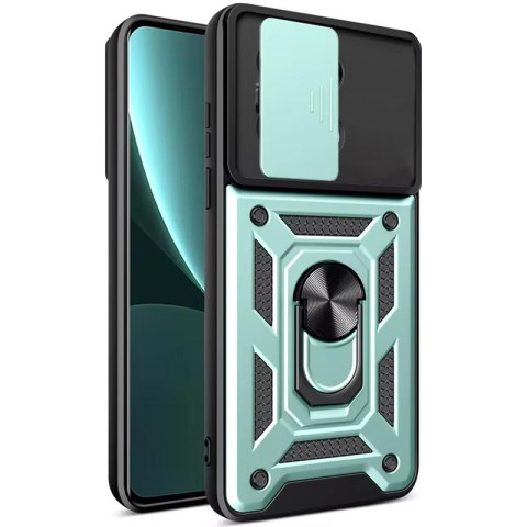 Чохол Ummi Camshield Serge Ring для Xiaomi Redmi Note 13 Pro 4G / 14s / Poco M6 Pro 4G Зелений / Green