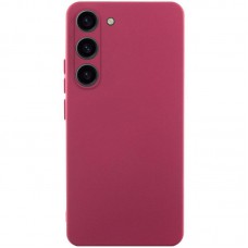Чохол TPU GETMAN Liquid Silk Full Camera для Samsung Galaxy S23+ Бордовий / Marsala