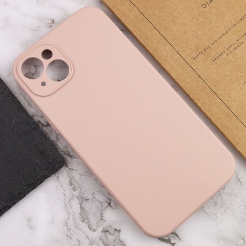 Чохол Silicone Case Full Camera Protective (AA) NO LOGO для Apple iPhone 13 (6.1") Рожевий / Pink Sand