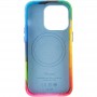 Шкіряний чохол Colour Splash with MagSafe для Apple iPhone 14 Pro (6.1") Red / Blue