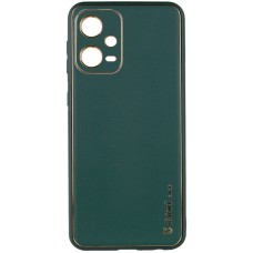 Шкіряний чохол Xshield для Xiaomi Poco X5 5G / Redmi Note 12 5G Зелений / Army green