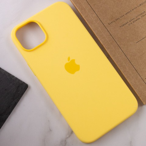 Чохол Silicone case (AAA) with Magsafe для Apple iPhone 14 Pro (6.1") Жовтий / Sunglow