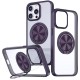 TPU+PC чохол Metal Ring with MagSafe для Apple iPhone 13 Pro (6.1") Темно-фіолетовий