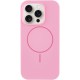 Чохол Silicone Case Full Protective (AA) NO LOGO with MagSafe для Apple iPhone 14 Pro Max (6.7") Рожевий / Light pink