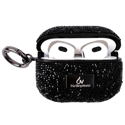 TPU чохол Bling World Rock Diamond для навушників AirPods 3 Чорний