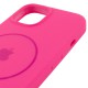 Чохол Silicone Case Full Protective (AA) with MagSafe для Apple iPhone 12 Pro / 12 (6.1") Рожевий / Barbie pink