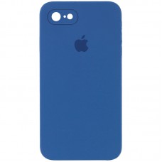 Чохол Silicone Case Square Full Camera Protective (AA) для Apple iPhone 6/6s (4.7") Синій / Navy blue