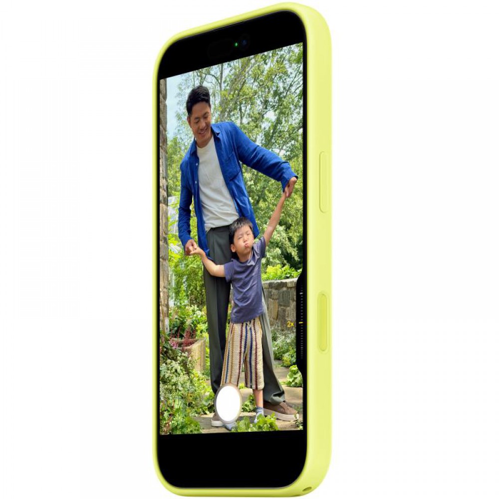 Чохол Silicone case (AAA) with Magsafe and Animation для Apple iPhone 17 (6.3") Neon Yellow