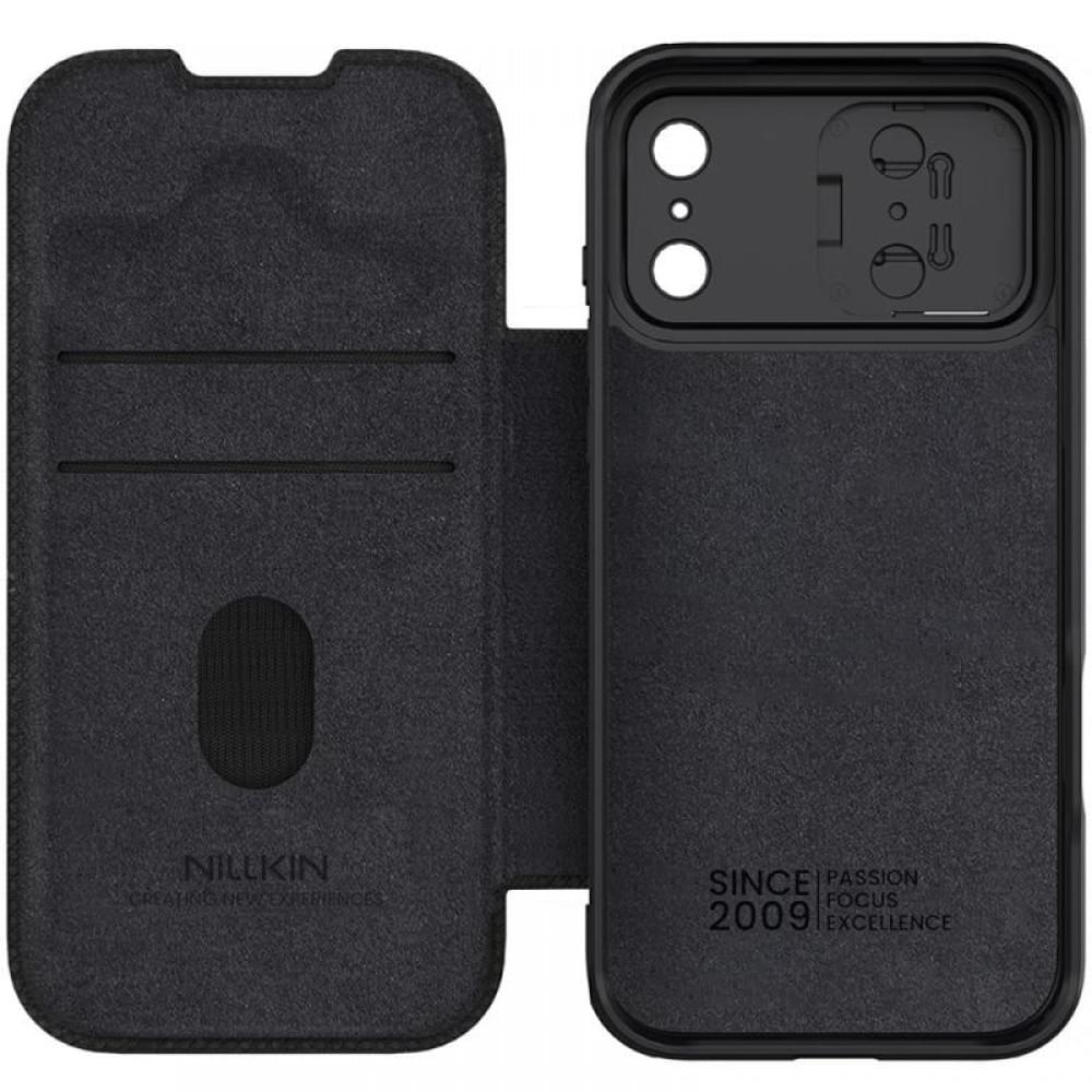 Шкіряний чохол-книжка Nillkin Qin Pro Camshield для Apple iPhone 17 Pro (6.3") Black