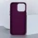 Шкіряний чохол Bonbon Leather Metal Style with MagSafe для Apple iPhone 12 Pro Max (6.7") Бордовий / Plum