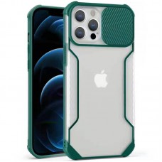 Чохол Camshield matte Ease TPU зі шторкою для Apple iPhone 12 Pro Max (6.7") Зелений