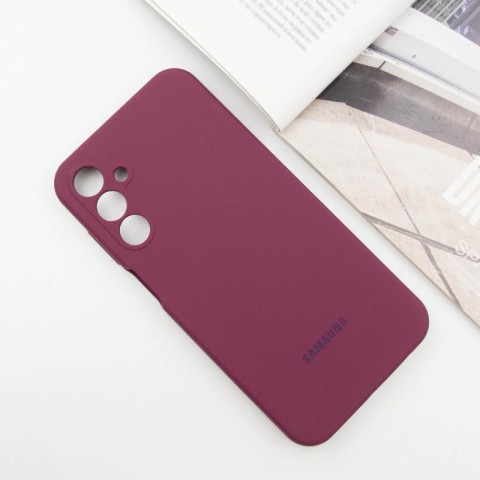 Чохол Silicone Cover Lakshmi Full Camera (AAA) with Logo для Samsung Galaxy A15 4G/5G / M15 5G Бордовий / Plum