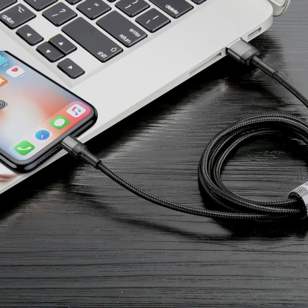 Дата кабель Baseus Cafule Lightning Cable Special Edition 2.4A (1m) (CALKLF-G)