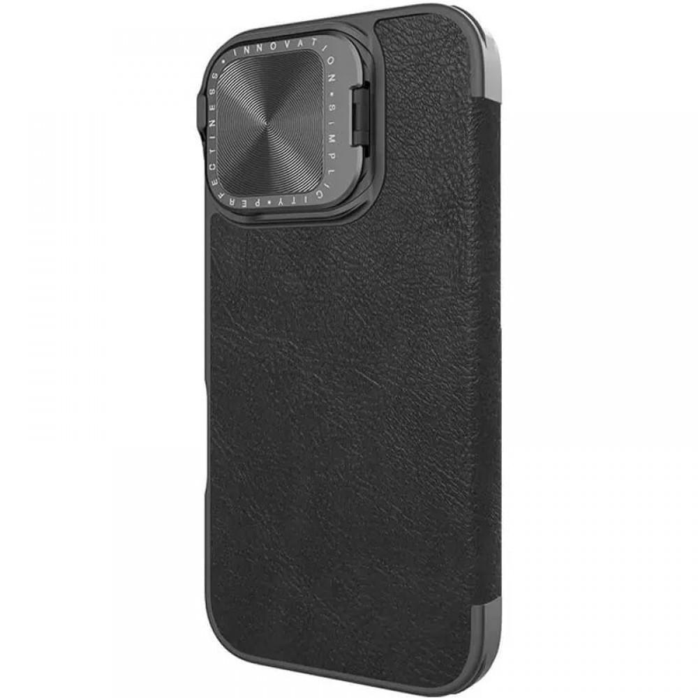 Кожаный чехол-книжка Nillkin Qin Prop для Apple iPhone 16 (6.1")