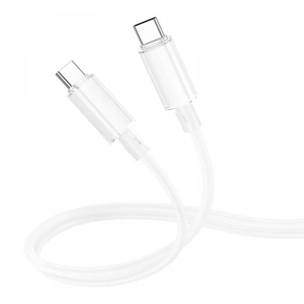 Дата кабель Borofone BX112 Lemon Type-C to Type-C 60W (1m) White