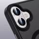 TPU+PC чохол Metal Buttons with MagSafe Colorful для Apple iPhone 16 Plus (6.7") Чорний