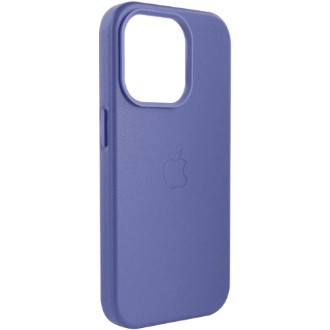 Шкіряний чохол Leather Case (AA Plus) with MagSafe для Apple iPhone 14 Pro (6.1") Wisteria