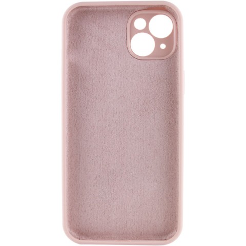 Чохол Silicone Case Full Camera Protective (AA) NO LOGO для Apple iPhone 13 (6.1") Рожевий / Pink Sand