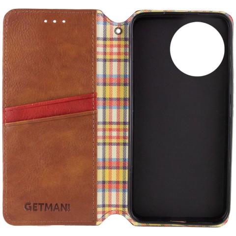 Шкіряний чохол-книжка GETMAN Cubic (PU) для Realme 11 4G Коричневий