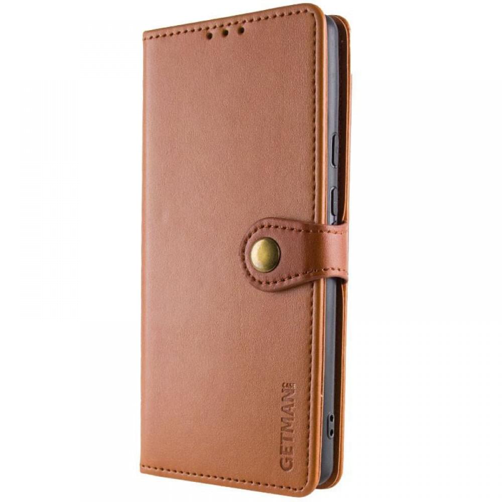 Шкіряний чохол-книжка GETMAN Gallant (PU) для Xiaomi Redmi 15 (Global) Коричневий