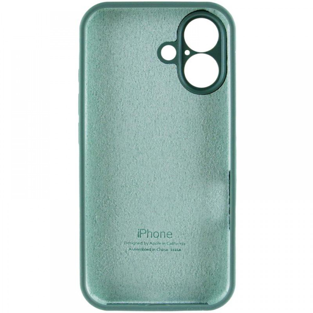 Чохол Silicone Case Full Camera Protective (AA) для Apple iPhone 16 (6.1") Зелений / Pine green