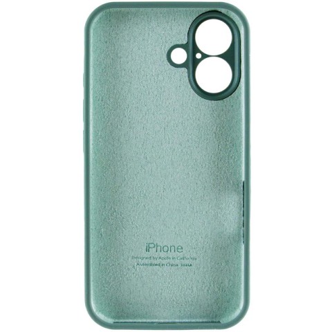 Чохол Silicone Case Full Camera Protective (AA) для Apple iPhone 16 (6.1") Зелений / Pine green
