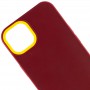 Чохол TPU+PC Bichromatic для Apple iPhone 12 Pro Max (6.7") Brown burgundy / Yellow