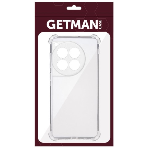 TPU чохол GETMAN Ease logo посилені кути Full Camera для OnePlus 12 Безбарвний (прозорий)