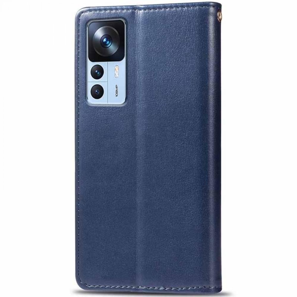 Шкіряний чохол-книжка GETMAN Gallant (PU) для Xiaomi 12T / 12T Pro Синій
