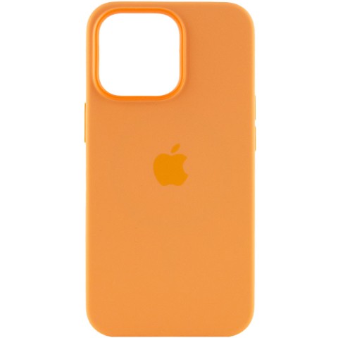 Чохол Silicone case (AAA) with Magsafe and Animation для Apple iPhone 13 Pro Max (6.7") Помаранчевий / Marigold