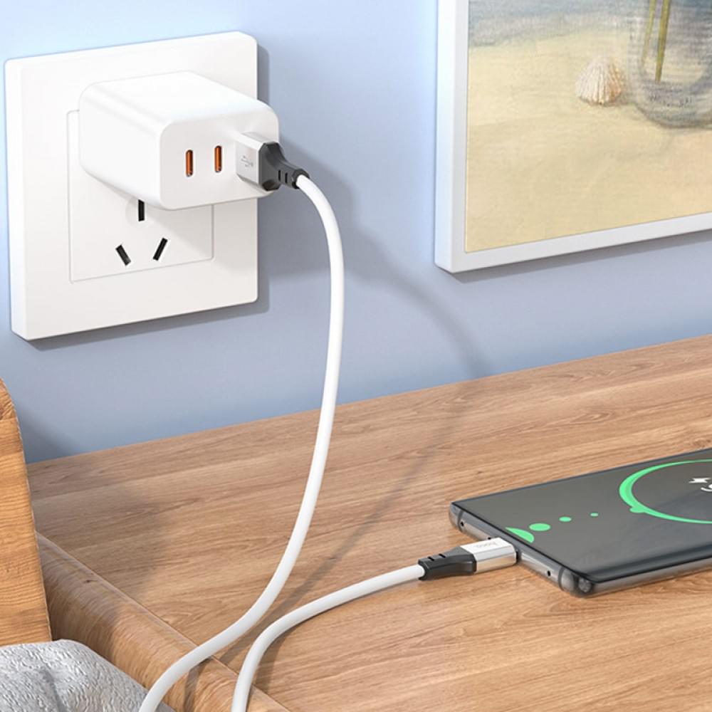 Дата кабель Hoco X86 Spear USB to Type-C (1m) White