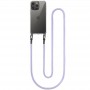 Чохол TPU Transparent with Straps для Apple iPhone 12 Pro Max (6.7") Light Purple