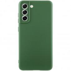 Чохол TPU GETMAN Liquid Silk Full Camera для Samsung Galaxy S21 FE Зелений / Dark green