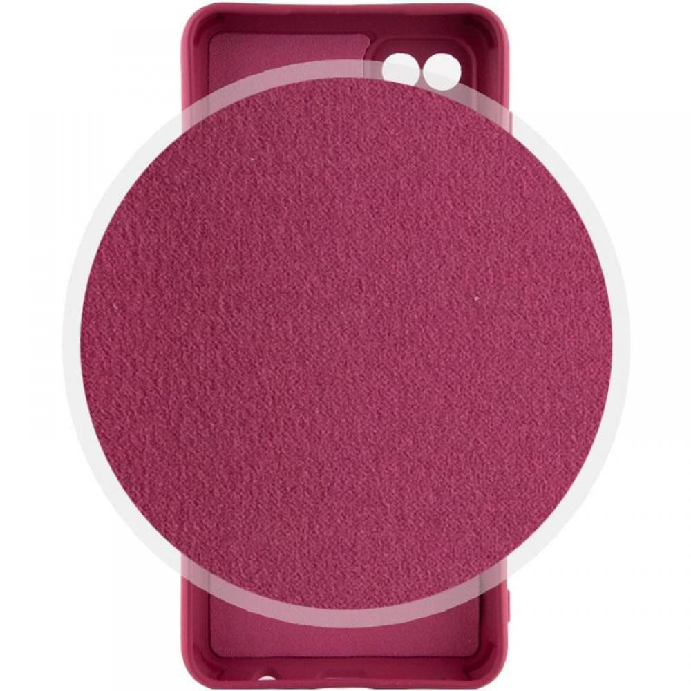 Чохол TPU GETMAN Liquid Silk Full Camera для Samsung Galaxy A12 Бордовий / Marsala