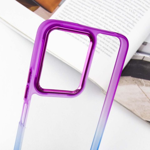 Чохол TPU+PC Fresh sip series для Xiaomi Redmi Note 12 4G Синій / Фіолетовий